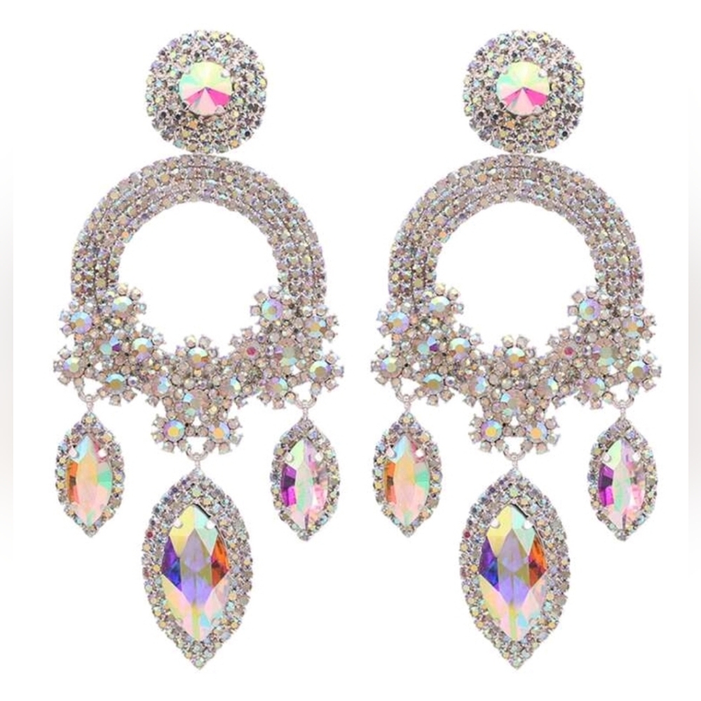 Chandelier Cinderella Pageant Earrings